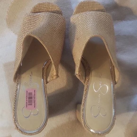 NEW Jessica Simpson Woven Platform High Heel Summer Mule Sandals 🤎 - Picture 3 of 7